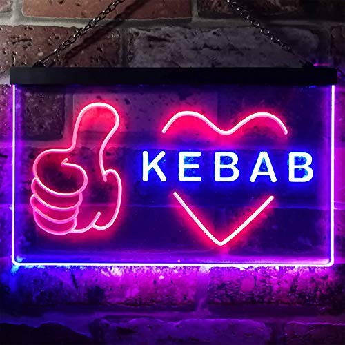 Kebab Dual LED Neon Light Sign